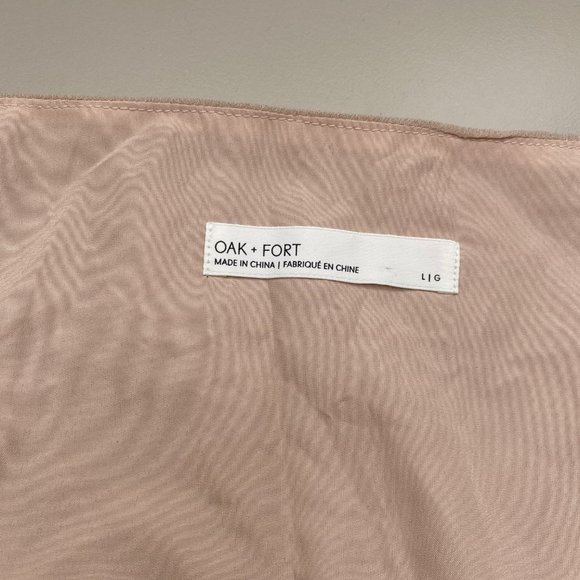 OAK + FORT Cropped Blouse Top in Beige - Picture 3 of 5